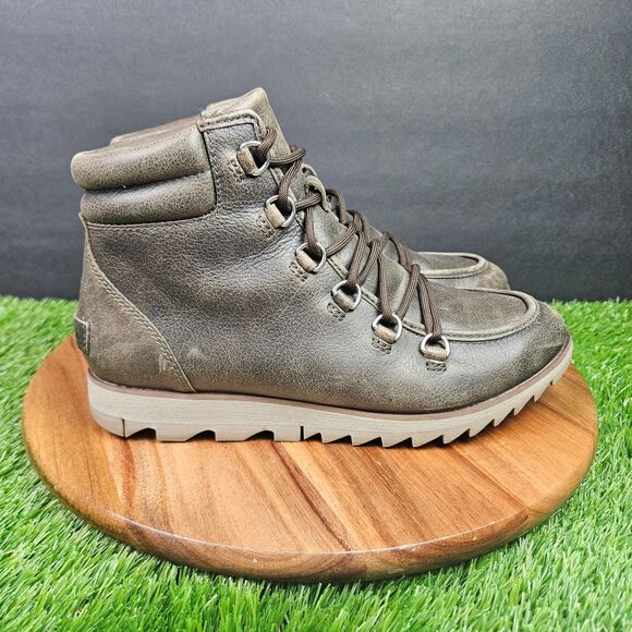 Sorel Shoes - Sorel Harlow NL3339-245 Brown Leather Ankle Hiking Boots Size Womens 8 Lace Up